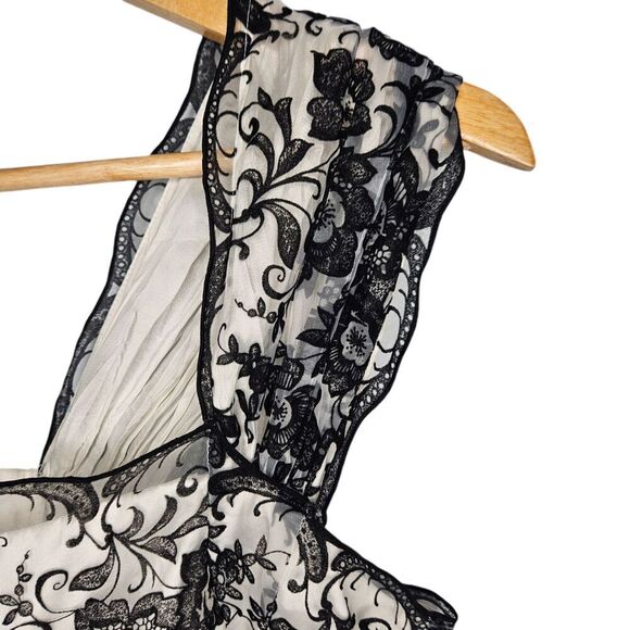 H&M Sleeveless Floral Tulle Dress 8 Fairy Coquette Homecoming Semi Formal - Picture 3 of 11